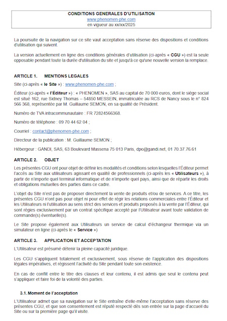 conditions generales utilisation