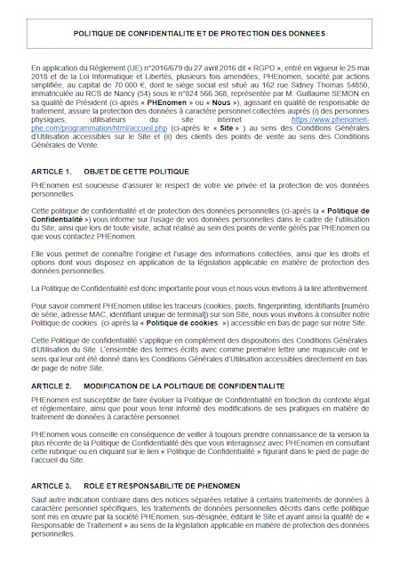 politique de confidentialite